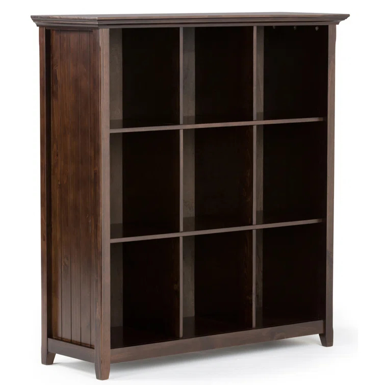 Simpli Home Acadian 44"W Solid Wood 9 Cube Storage Bookcase with Fixed Shelves & Reviews | Wayfair