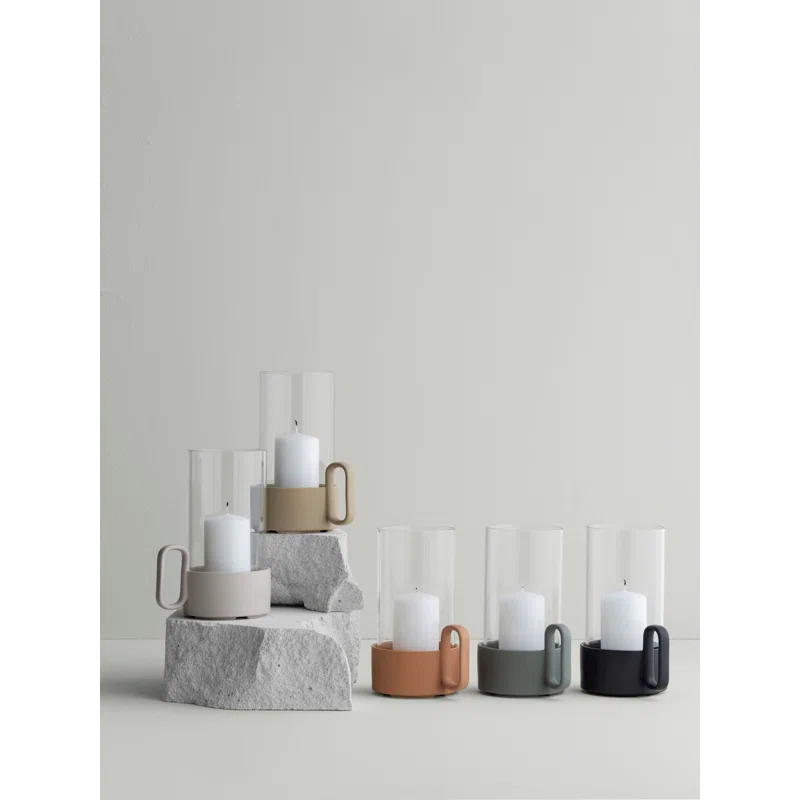 YURAGI Ceramic Hurricane Candle
