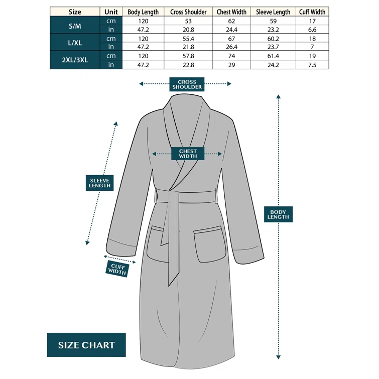 Everly Quinn Fleece Mid-Calf Bathrobe with Pockets