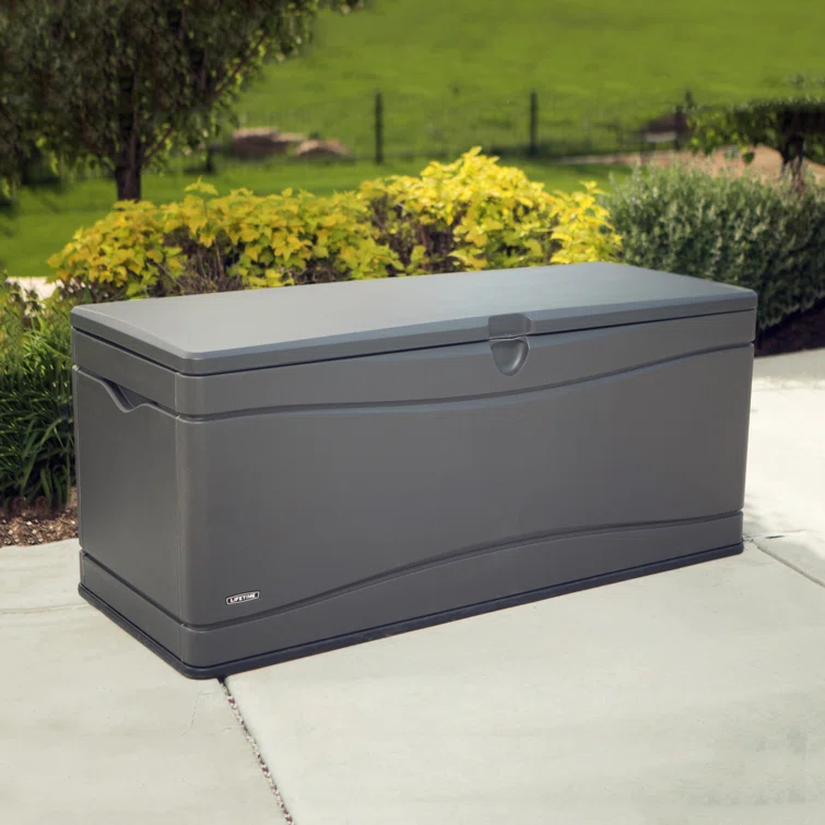 Lifetime Lifetime 60'' W 130 Gallons Water Resistant Polyethylene Plastic Lockable Deck Box