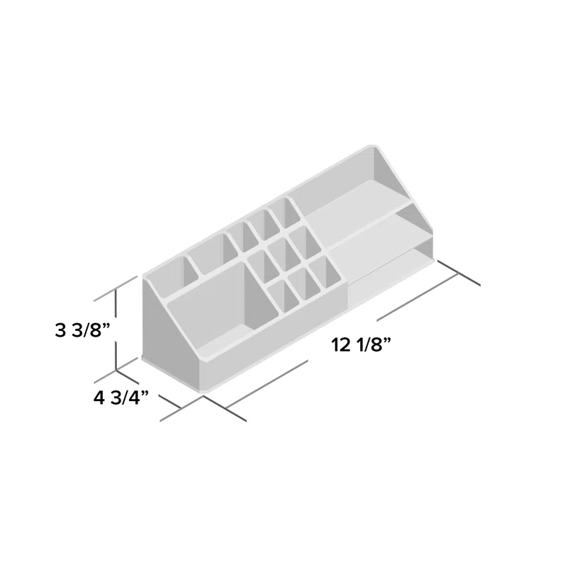 Simplify Plastic 14 Compartment Makeup Organizer