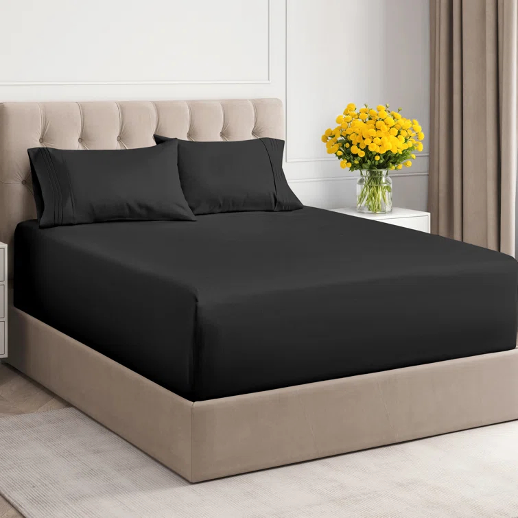 CGK Linens Extra Deep Pocket luxury Sheet Set - Solid Ultra Soft & Cooling Sheet Sets
