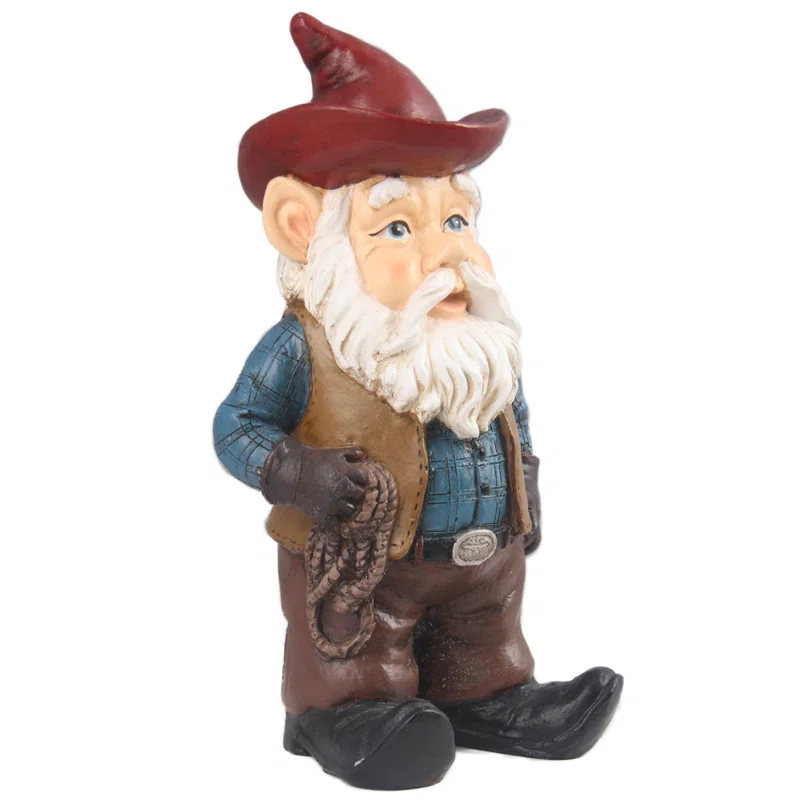 Hi-Line Gift Ltd. Wild West Cowboy Gnome Garden Statue