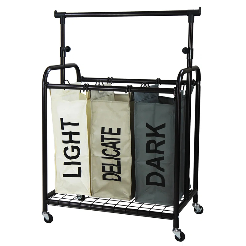 Rebrilliant Metal Rolling Laundry Sorter with Handles