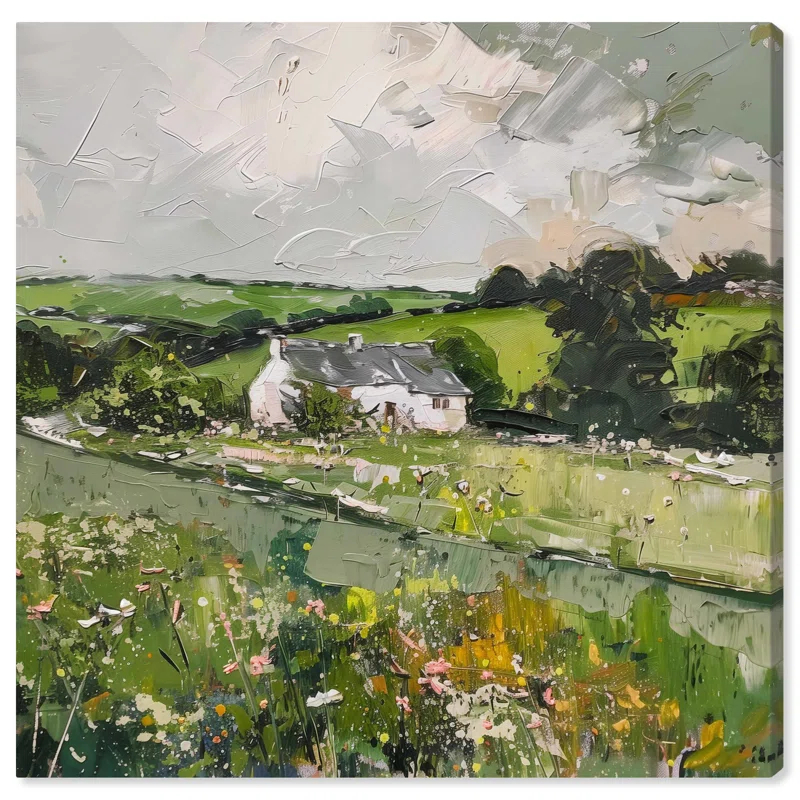 Art Remedy Hidden Home Canvas Classic Landscape Art by Art Remedy