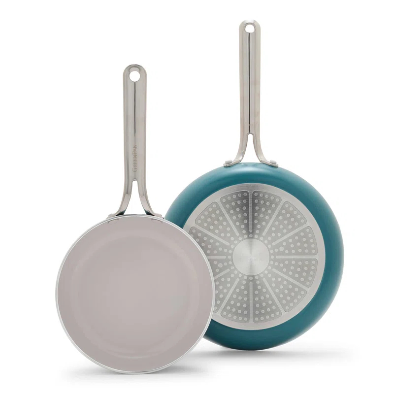 GreenPan GreenPan Nova 8in and 10in 2 Piece Frying Pan Skillet Set, Healthy Ceramic Nonstick, PFAS-Free, Induction Suitable, Dishwasher and Oven Safe