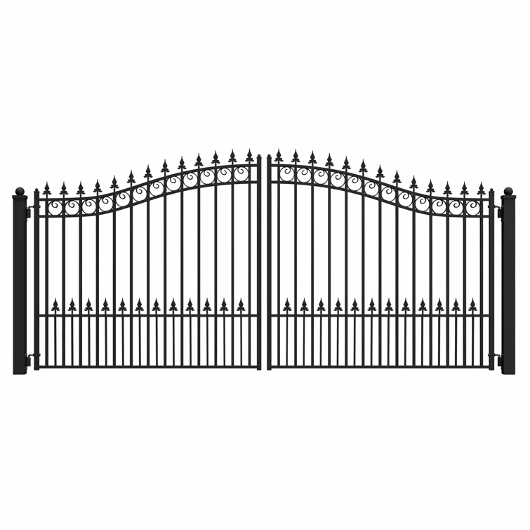 ALEKO Steel Dual Swing Driveway Gate - PRAGUE Style