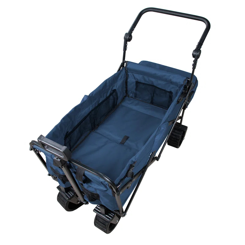WonderFold Outdoor S3 Push & Pull Folding Utility Wagon With Brakes