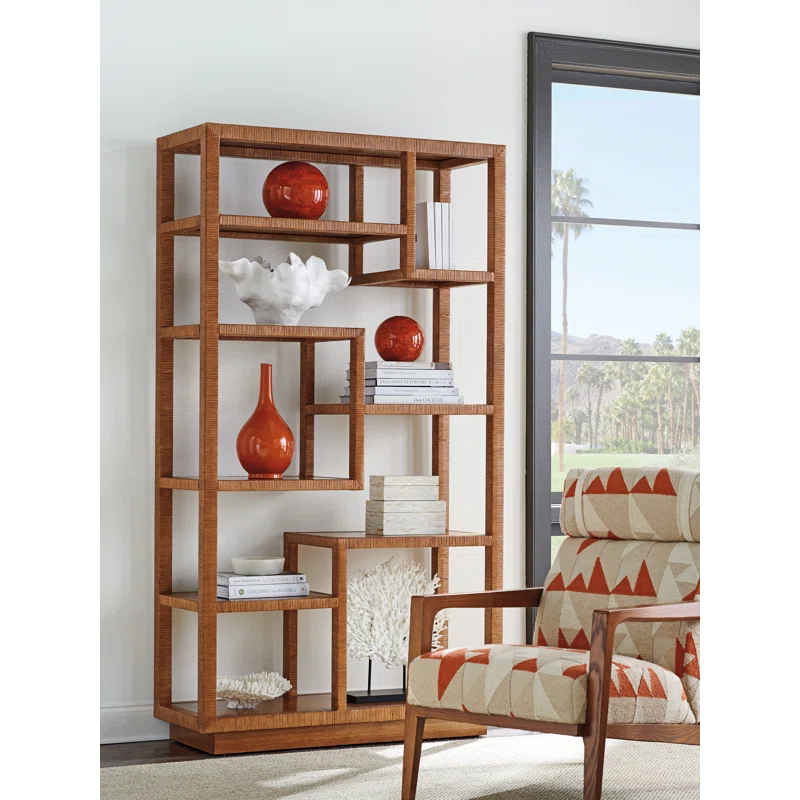 Tommy Bahama Home Palm Desert Bryce Raffia Etagere