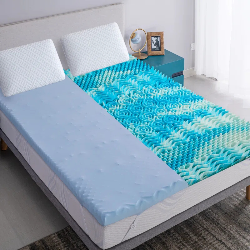 Hangzhou Tomu E-Commerce Co., Ltd. Cooling Touched Reversible 2" Gel Memory Foam Mattress Topper