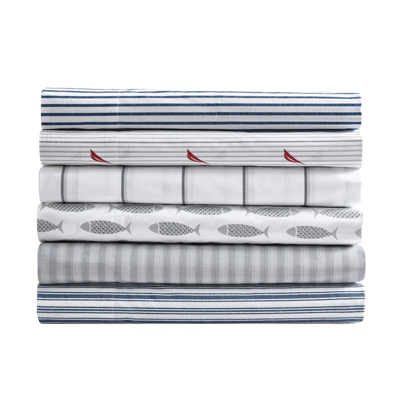Nautica Nautica Printed Cotton Percale Sheet Sets