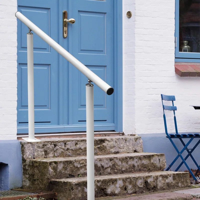 VEVOR VEVOR Outdoor Stair Railing Kit Aluminum Handrail for 3/4 Steps