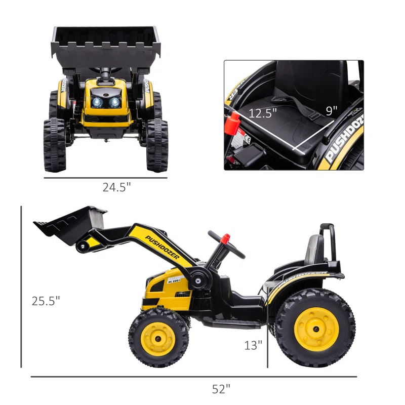 Aosom Aosom 6 Volt 1 Seater Tractors / Construction Battery Powered Ride On