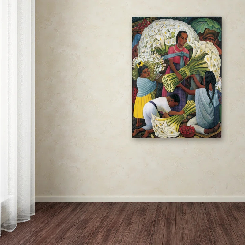 Vault W Artwork " The Flower Vendor " by Diego Rivera