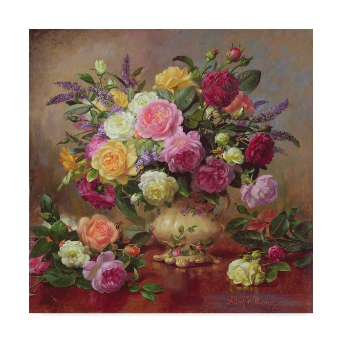Trademark Fine Art Albert Williams " Roses From A Victorian Garden "