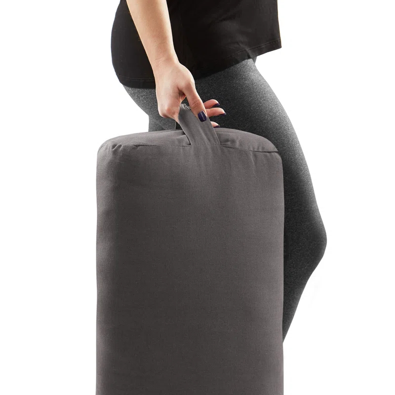 Node Fitness 25" x 12" x 6" Rectangular Floor Pillow and Meditation Bolster