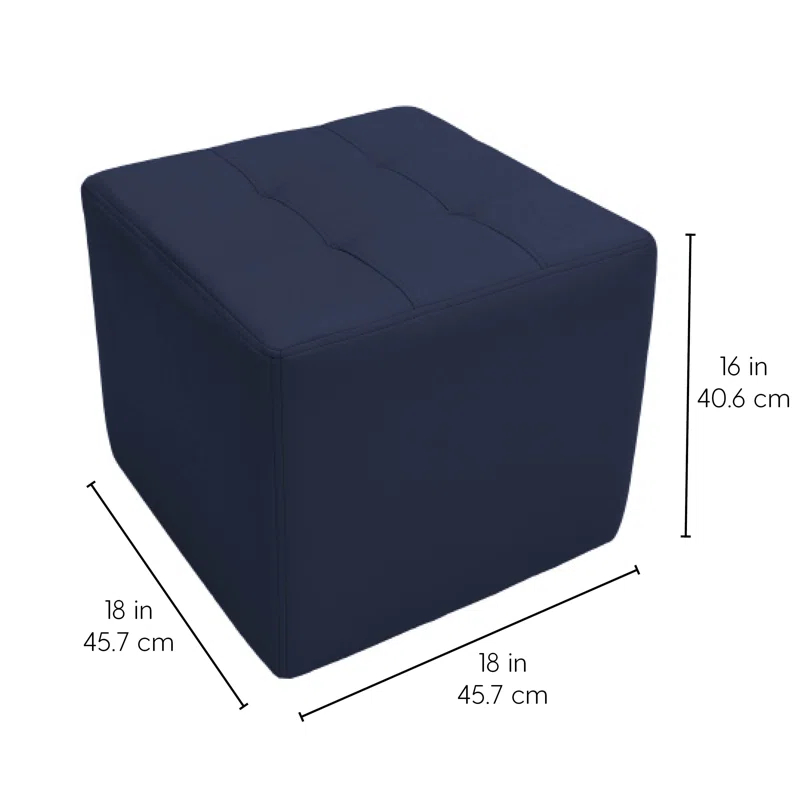 Tufted Square Ottoman 16" Height