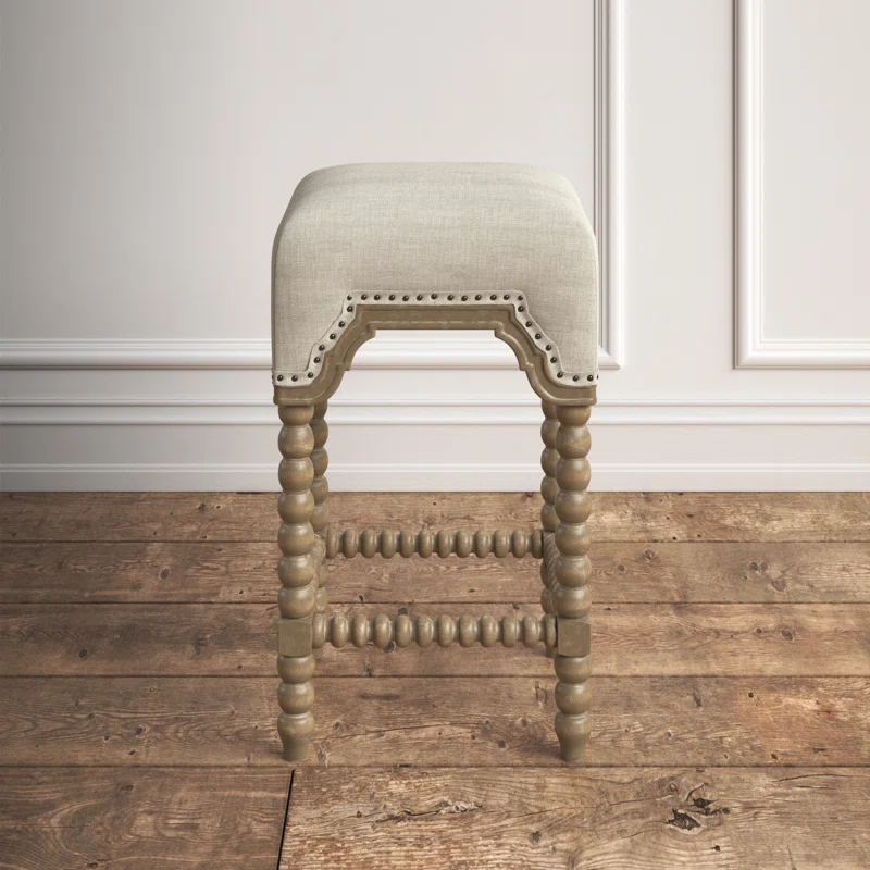 Ondine Farmhouse Solid Wood Counter Stool