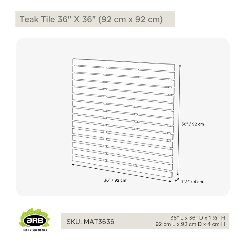 ARB Teak & Specialties Teak Shower Mat
