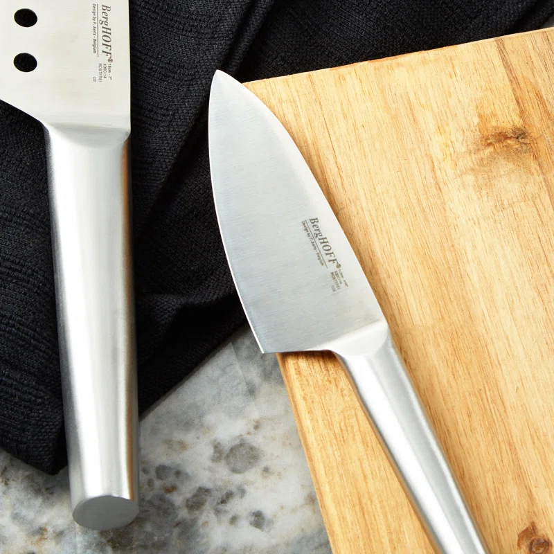 BergHOFF BergHOFF International Straight 4pc Stainless Steel Santoku Knife Set