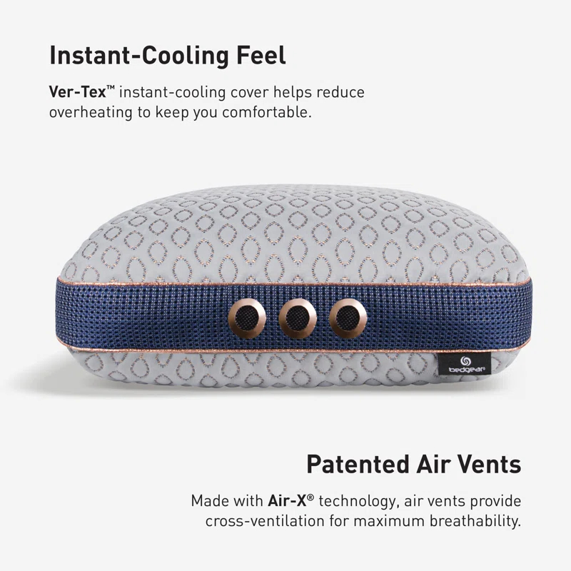 Bedgear Bedgear Cosmo Performance Pillow - Medium Firm Support Pillow for Warm/Hot Sleepers