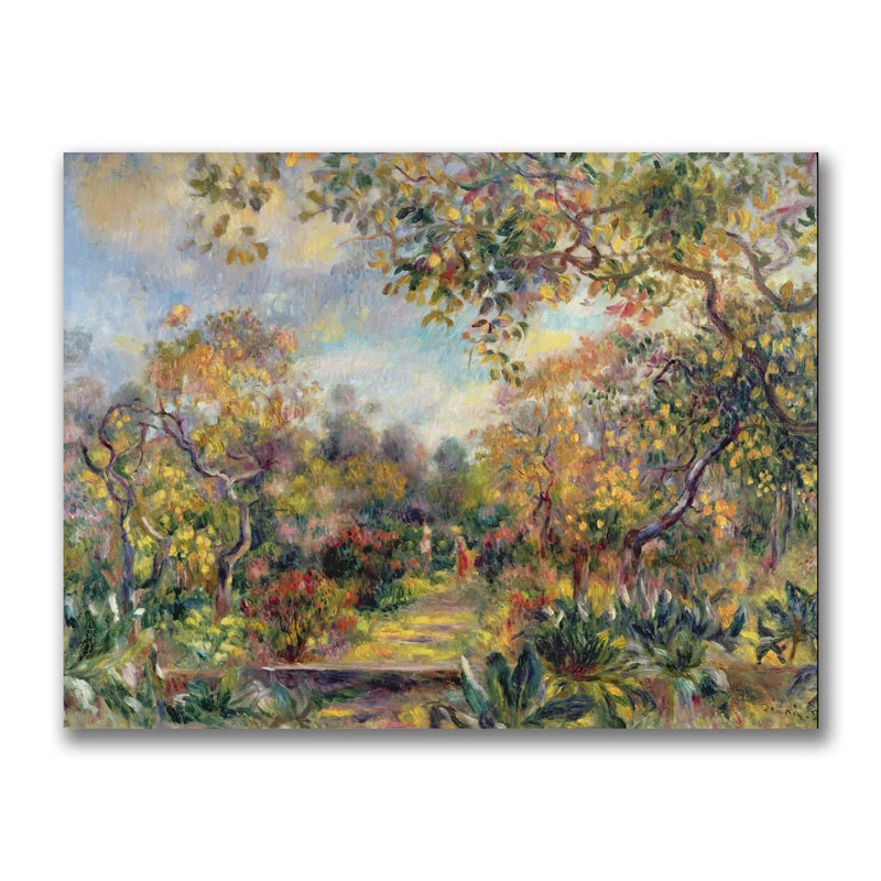 Vault W Artwork " Landscape At Beaulieu " by Pierre-Auguste Renoir Painting Print