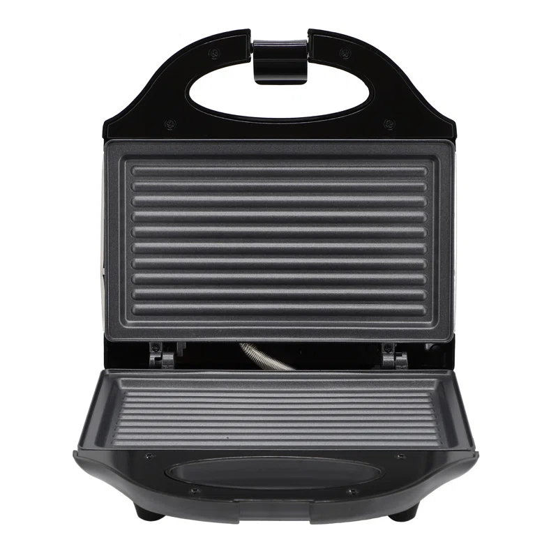 MegaChef MegaChef Electric Compact Aluminum Nonstick Sandwich Maker in Black