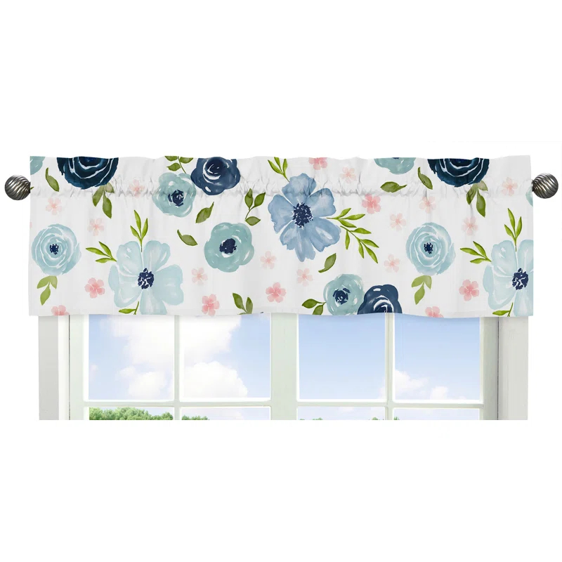 Sweet Jojo Designs Floral Tailored 54'' Window Valance