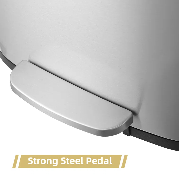 Sangdo Steel 13 Gallon Step on Trash Can | Wayfair