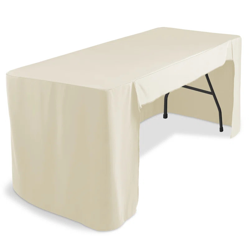 Lann's Linens 6'' Fitted Tablecloth With Open Back - Trade Show Table Cover