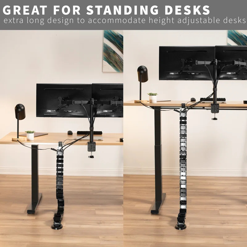 Vivo Clamp-on Vertebrae Cable Management Kit for Desk