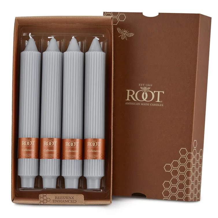 Root Candles Grecian Collenette Unscented Taper Candle & Reviews | AllModern