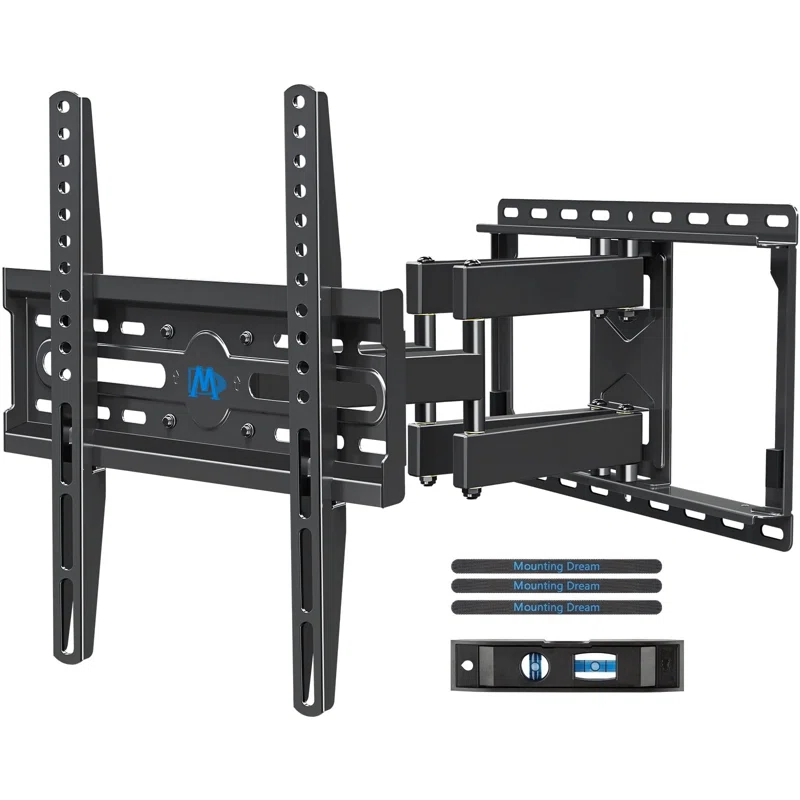 BEACHWATER POOL & SPA, LLC TV Wall Mount For 32-65 Inch TV, TV Mount With Swivel And Tilt, Full Motion TV Bracket With Articulating Dual Arms, Fits 16Inch Studs, Max VESA 400X400 Mm, 99Lbs
