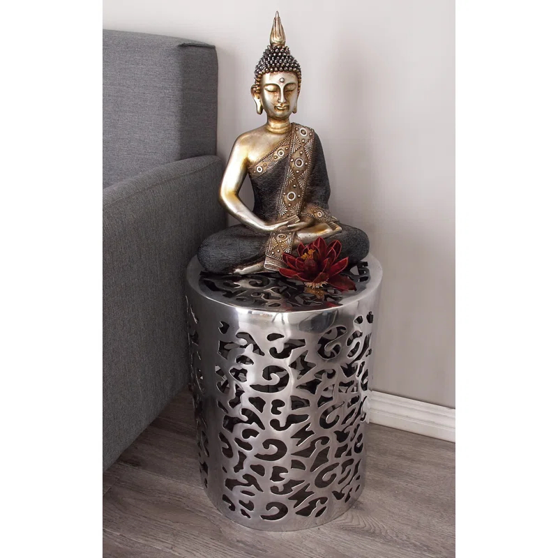 World Menagerie Alesia Aluminum Accent Stool