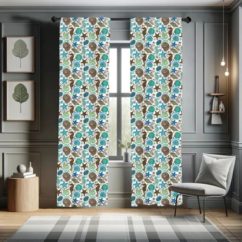 Ambesonne Ambesonne Semi-Sheer Rod Pocket Sliding Panel (Set of 2)