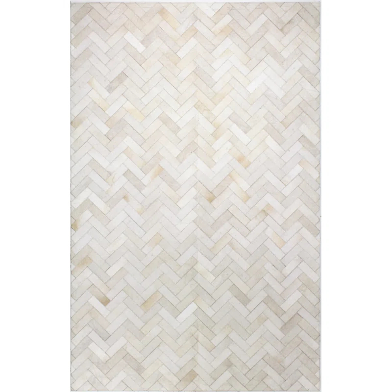 Darya Home Cowhide Chevron Indoor Rug