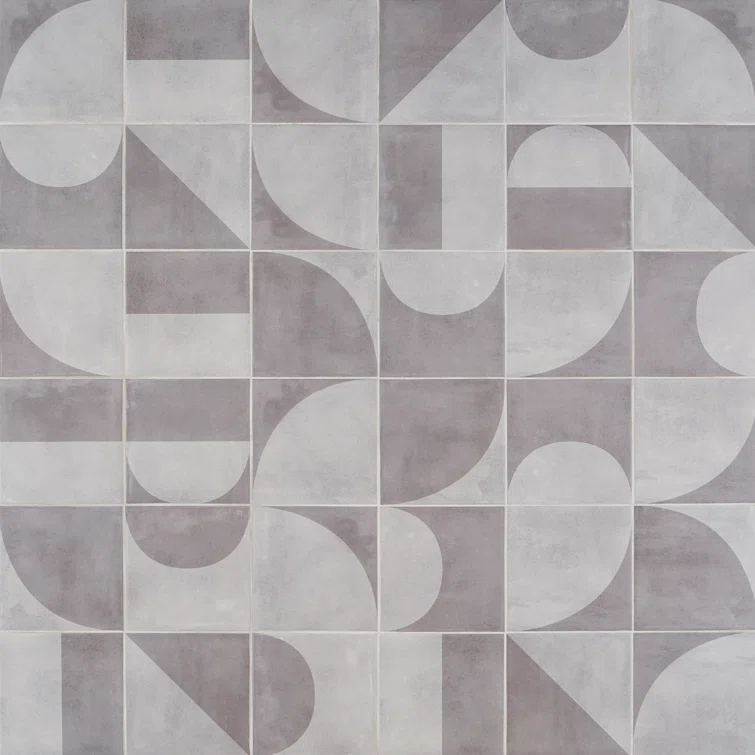 Quincy 7.87'' W x 7.87'' L Porcelain Encaustic Floor and Wall Tile