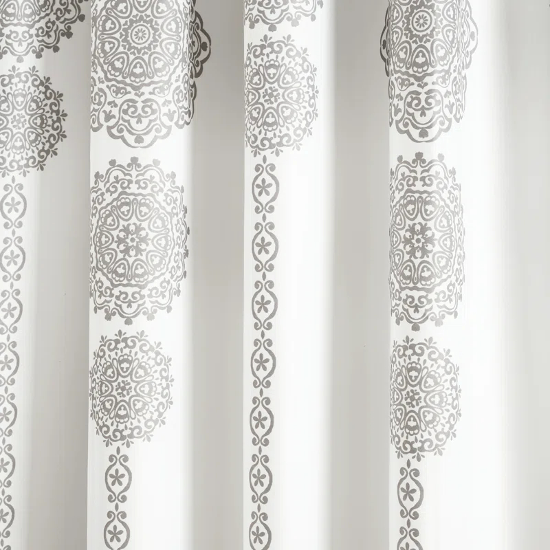 Lush Decor Medallion Semi-Sheer Rod pocket Curtain Panels (Set of 2)