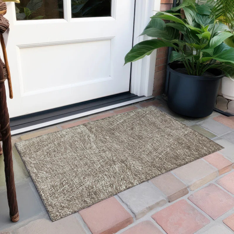 Chayden ACN991 1'8" x 2'6" Machine Washable Gray Indoor/Outdoor Area Rug