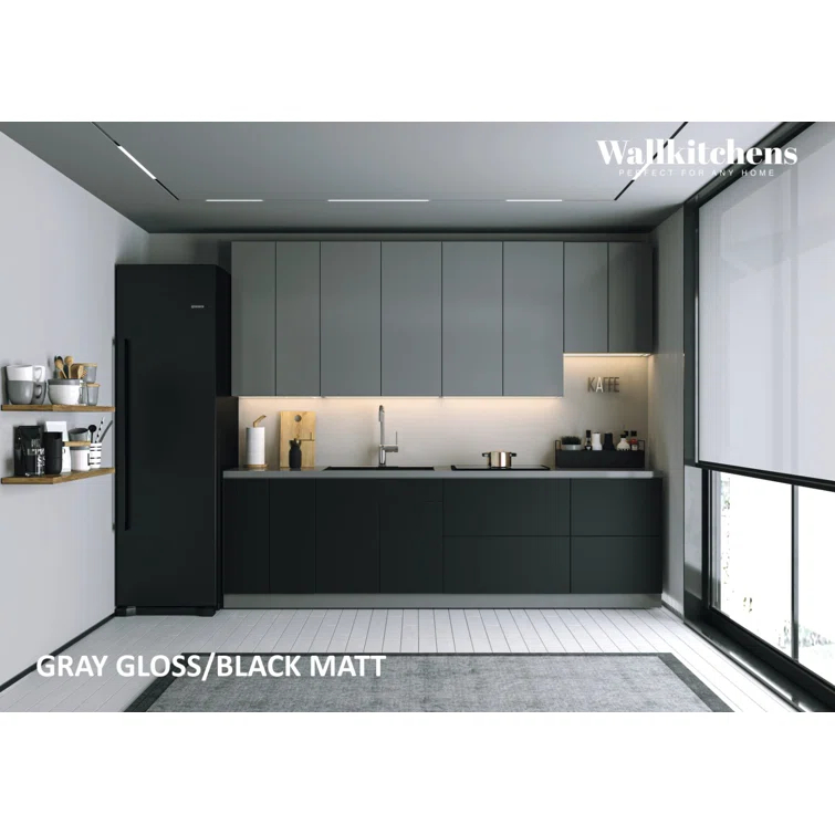 WALLKITCHENS FK-CONT 114'' W x 101'' H Medium Density Fiberboard (MDF) Kitchen Cabinet Set Ready-to-Assemble