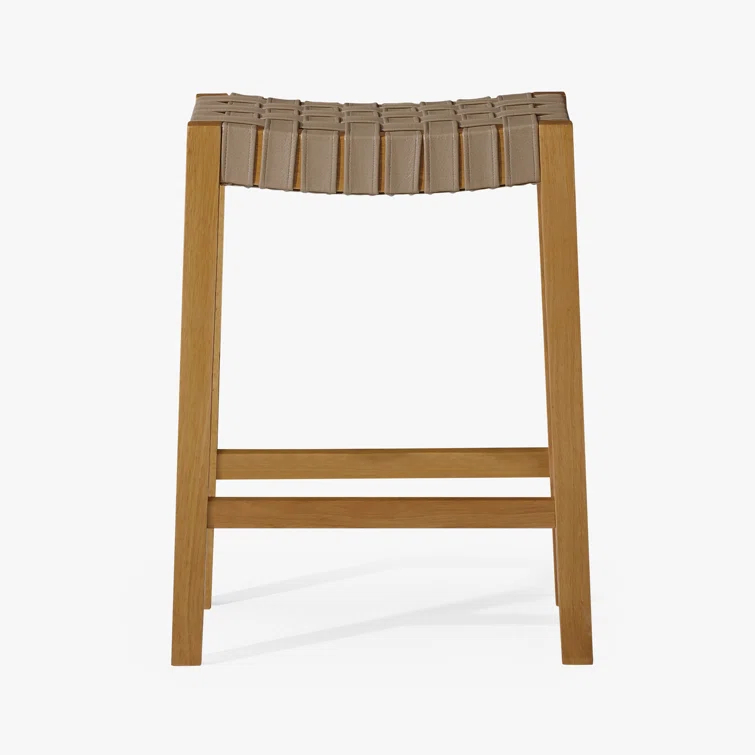 Maven Lane Maven Lane Emerson Kitchen Stool with Vegan Leather Upholstery