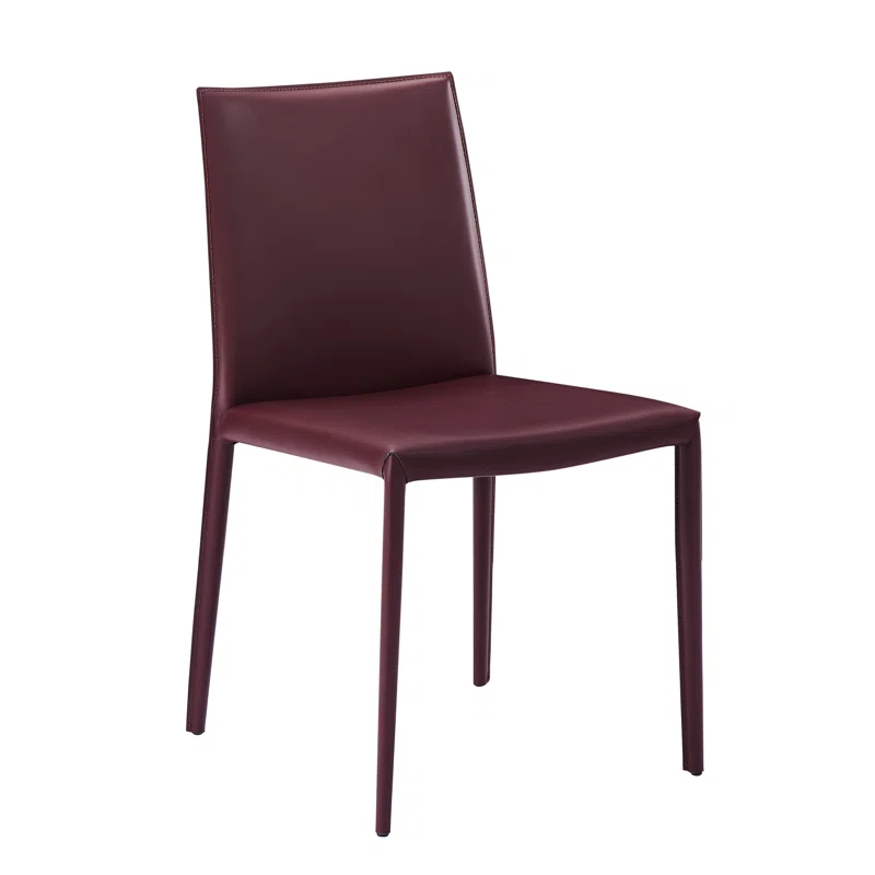 Orren Ellis Sperazza Leather Upholstered Dining Chair