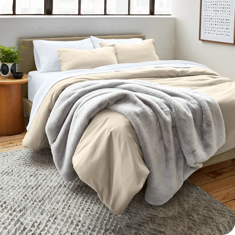 Bare Home Washed Microfiber Duvet Cover Set