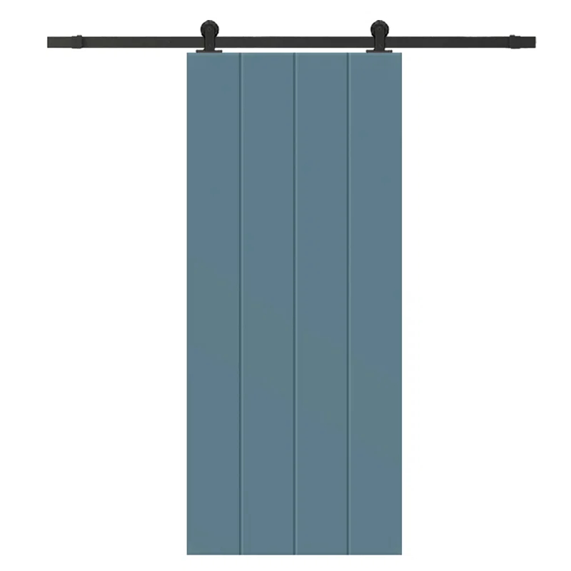 Calhome Paneled Manufactured Wood Painted Barn Door