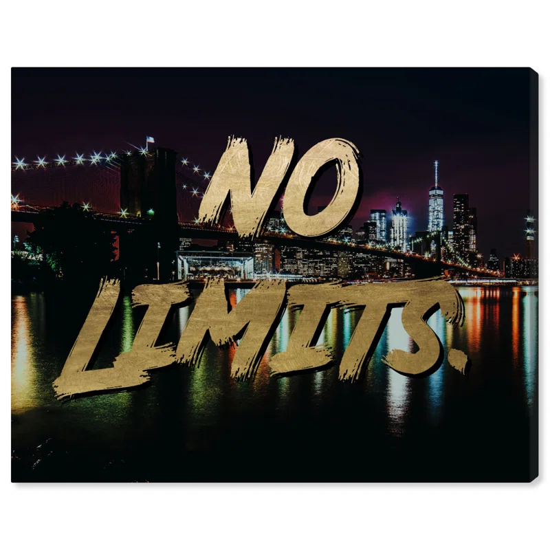 Notori Art No Limits Canvas Motivational Quotes For Men Print By Notoriart