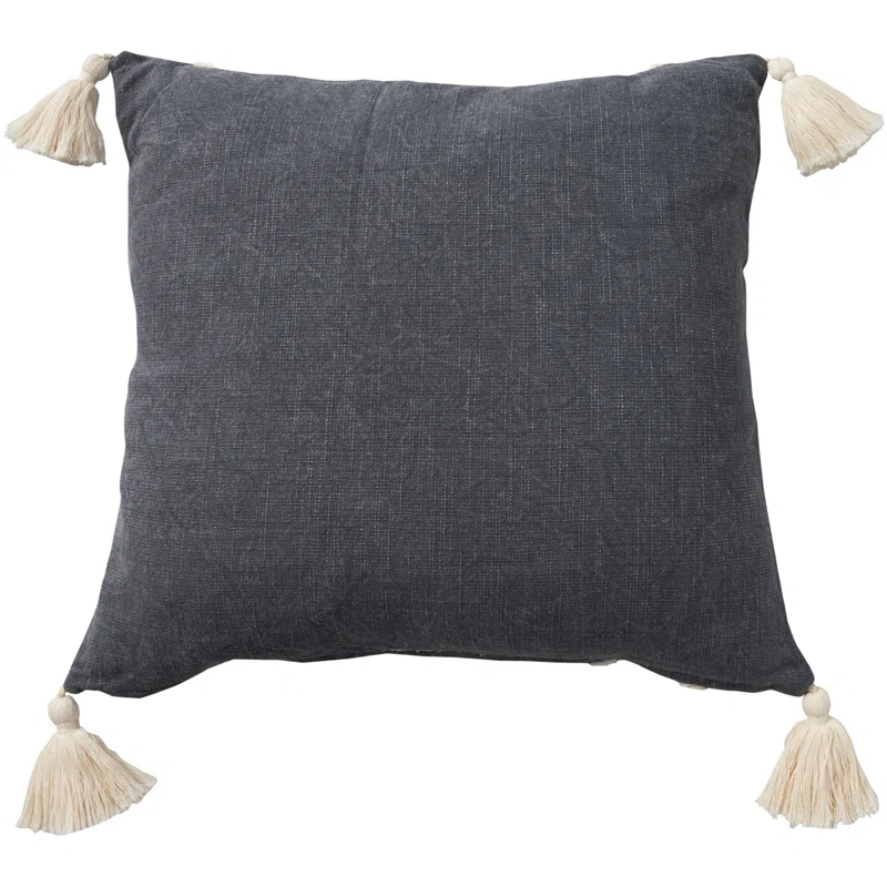 Mina Victory Tassels Cotton Pillow Cover