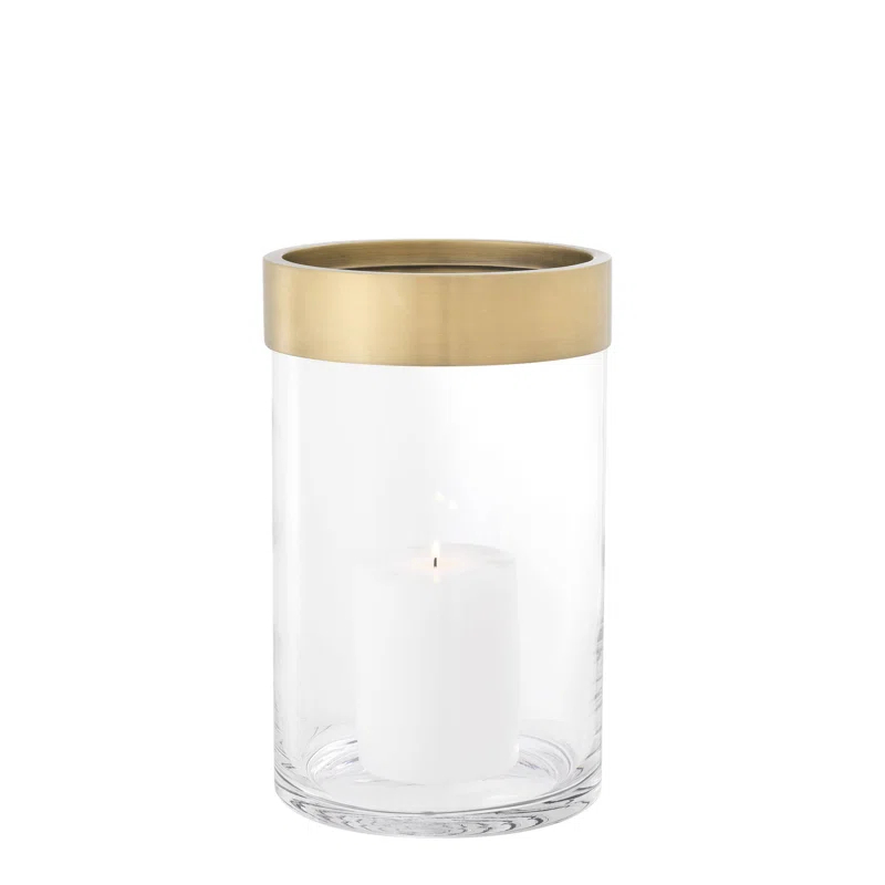 Eichholtz Vertex 12'' H Glass Tabletop Hurricane