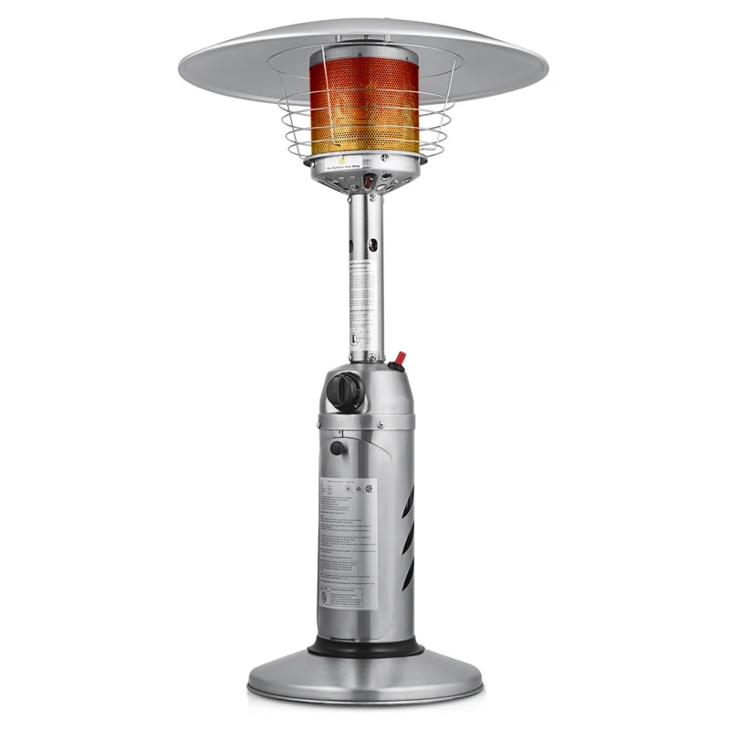 MoNiBloom Propane Gas Patio Heater, Outdoor 11,000 BTU Table Top Heater with Pilot Light for Garden Backyard
