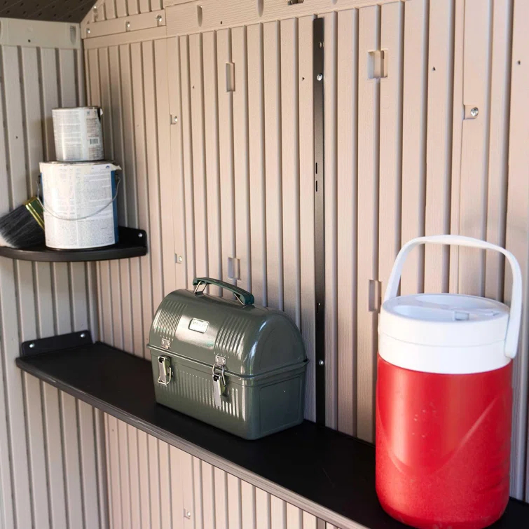 Lifetime Lifetime 10 Ft. x 8 Ft. High-Density Polyethylene (Plastic) Outdoor Storage Shed with Steel-Reinforced Construction