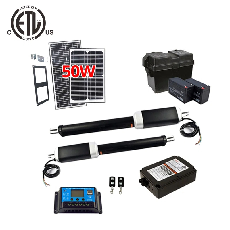 Dual Swing Gate Operator - GG1300U/AS1300U AC/DC - ETL Listed - Solar Kit 50W